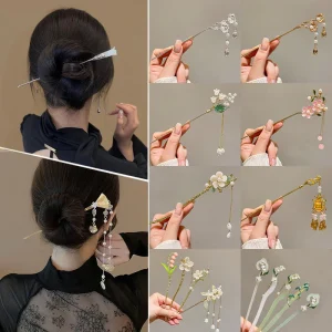 Authentic Traditional Chinese Handmade Wooden Hairpin Chopsticks Flower sticks Hair Accessories for Women