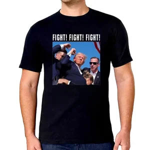 Deutsch: Kurzarm FIGHT FIGHT FIGHT Druck T-Shirts für junge Erwachsene