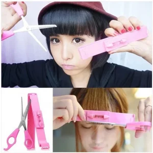 Professional Hair Thinning and Cutting Scissors Set 2 Pcs with Hair Bangs Broken Tooth Scissors for Hairdresser and Stylist