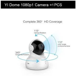 Wireless 1080p HD Panoramic Security Camera with 360° Motion Detection and Night Vision