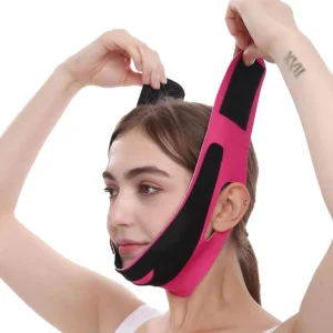 Elastic V Line Face Shaper and Slimming Chin Lift Up Beauty Tool for Women with 360 Degree Facial Lifting and Massaging Function