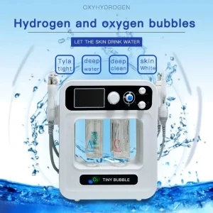 Advanced 4-in-1 Aqua Oxygen Bubble Jet Peeler H2O2 Hydra Facial Device for Anti-Aging, Skin Brightening and Hydration