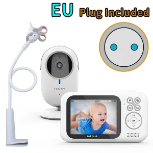 Private 3.2 Inch Baby Video Monitor with No Internet or Wi-Fi Required, 3X Zoom, Night Vision, and 2-Way Voice Intercom