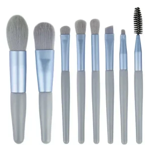 Soft Synthetic 8PCS Makeup Brushes Set for Eyeshadow Foundation Concealer Blush Beauty Cosmetic Tools with Storage Bag