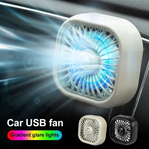 Portable Low Noise Car Fan with LED Light for Auto Interior Ventilation