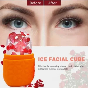 Facial Massage and Pore Tightening Ice Cubes with Soft Silicone Molds for All Skin Types