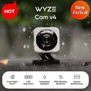 Wireless Indoor Outdoor IP65 Weather Resistant Home Security Camera with Motion Activated Spotlight Siren and 2 Way Audio