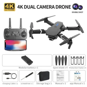 Drones Cuadricópteros con Cámara de 4K y WiFi para Vuelo Real-Time y Regreso Automático