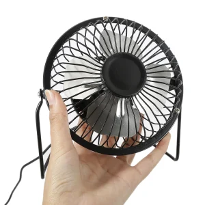 USB Powered 4-Inch Portable Mini Fan with 360 Degree Rotation for Laptop Desk Office Summer Cooling