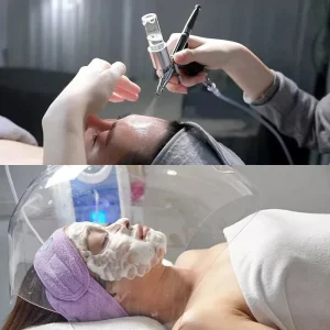 Advanced Oxygen Glass Facial Machine for Hyperbaric Oxygen Therapy, Anti-Aging and Skin Rejuvenation with Anion Rich Air