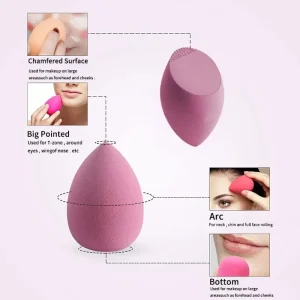 Soft Latex Cosmetic Blender for Seamless Foundation, Concealer and Blush Makeup Application, Beauty Accessories for Women