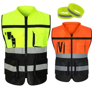 High Visibility Reflective Safety Vest for Night Running Cycling and Industrial Workwear