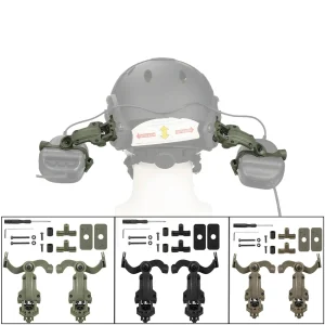 M32 MOD4 Tactical Noise Canceling Headset with Helmet ARC Rail Mount and Kenwood Push-to-Talk Adapter for Military and Law Enforcement