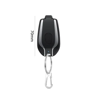 Fast Charging 1500mAh Mini Keychain Power Bank with Built-in Carabiner and Ultra-Compact Design for Outdoor Adventures