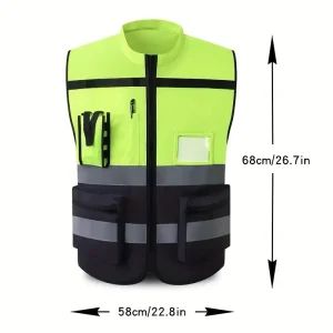 Breathable Unisex Reflective Protective Clothing for Nighttime Outdoor Activities and Construction