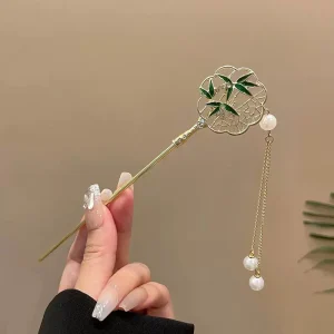 Chinese Inspired Metal Sword Tassel Hairpin Pendant For Women Punk Style Simple Hair Sticks Trendy DIY Hairstyle Accessories