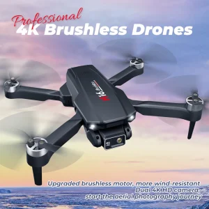 Dual Camera Brushless Drone with GPS Professional Navigation and RC Toy Functionality