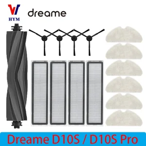 Replacement Parts Kit for Dreame D10s and D10s Pro Robot Vacuum Cleaner – Hepa Filter Mop Rag and Main Side Brush Accessories