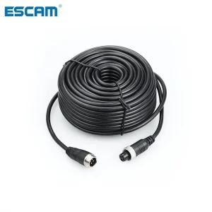 Heavy Duty 4 Pin Aviation Connector to 4 Pin Aviation Connector Video and Audio Cable for CCTV MDVR Extension and Connection