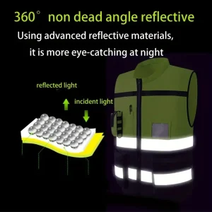 High Visibility Reflective Safety Vest for Night Running Cycling and Industrial Workwear