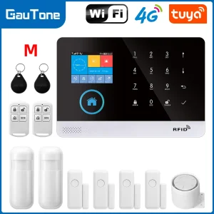 4G Enabled Wireless Home Security System with Wifi, GSM, and GPRS Communication Services and RFID Card Support