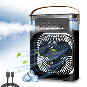 Portable 3 in 1 Electric Fan with Humidifier and Air Conditioner Function for Home Office Room Kitchen