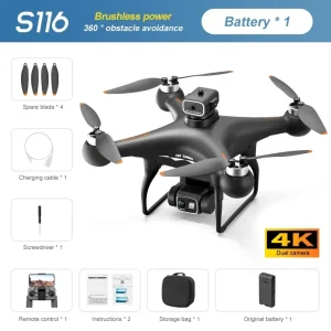 Dual Camera 8K Drone with Optical Flow and Obstacle Avoidance System for Safe and Professional Aerial Photography and Videography