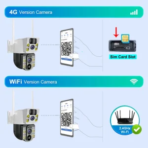 Weather-Resistant 4G Wireless Outdoor Solar Camera with 8MP Dual Lens, Motion Detection, and 30-Day Battery Life