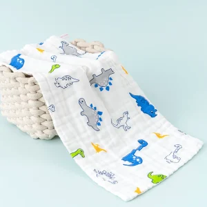 Premium 6-Layer Cotton Baby Face Towel and Hand Wipes for Delicate Skin, Ideal for Newborn Bathing and Feeding