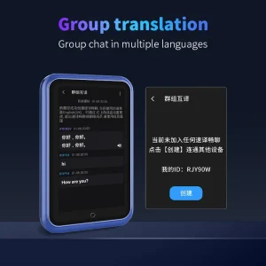 Intelligent Language Translator with 4G SIM Card Wi-Fi Real-Time 138 Language Voice Photo Translation and ChatGPT Functionality