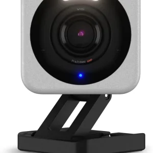 Wireless Indoor Outdoor Smart Home Security Camera with Enhanced Color Night Vision, Motion Detection, and Two-Way Audio, Compatible with Alexa and Google Assistant