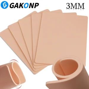 Large 3MM Thick Double Sided Tattoo Practice Skin Silicone Rubber for Eyebrow Permanent Makeup Supplies