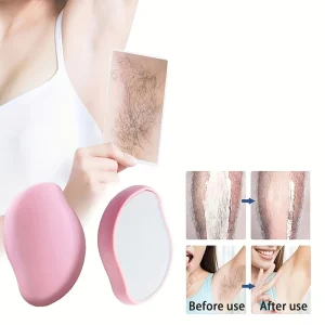 Crystal Hair Remover Kit for Painless Hair Removal: Gentle Magic Epilator for Body and Legs with Smooth Skin Results