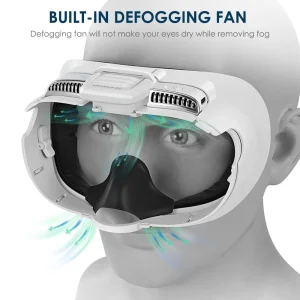 KKCOBVR K3 Mirror Mist Removal Fan for Quest 3 with Improved Airflow and Comfortable Design