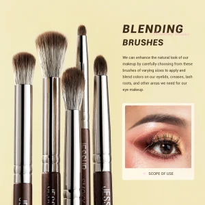 Vegan Cruelty Free 15 Piece Eye Makeup Brush Set with Premium Synthetic Fibers and Aluminum Alloy Ferrules for Long Lasting Performance