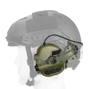 EARMOR M32 MOD4 Tactical Noise Reduction Shooting Earmuffs with Helmet ARC Rail Adapter and Kenwood PTT Adapter for OPS Core and Team Wendy M-LOK Helmets