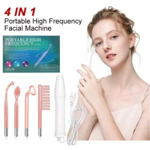 At-Home Spa Derma 4 Electrotherapy Facial Machine for Oily, Dry, and Sensitive Skin Care