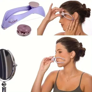 Portable Purple Spring Threading Facial Hair Remover for Beauty and DIY Makeup