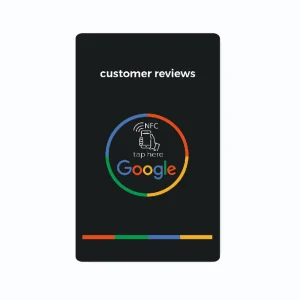 Universal NFC Enabled Google Review Business Cards for Android and iPhone with Tap to Write URL Feature