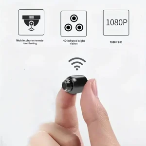 1080P HD Baby Monitor Camera with IR Night Vision, Motion Detection, and Wide Angle Lens for Home Security and Surveillance, Supports up to 128GB Micro SD Card