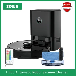 ZCWA D900 Intelligent Robot Vacuum with Multi-Surface Mapping, 5200mAh Long-Lasting Battery and Oversized 3.2L Dust Bag for Efficient Cleaning