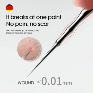 Professional Blackhead Remover Needle Clip Tweezers for Acne Pimple Whitehead Extraction