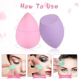 Professional Grade Mini Makeup Sponges for Smooth, Even Foundation, Concealer, and Powder Coverage