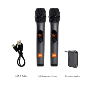 Professional Wireless Handheld Microphone with Exclusively Developed Capsule and Frequency Automatically Recognized for Recording and Karaoke