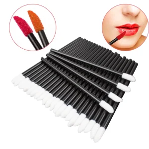 Wholesale 50 Piece Disposable Lip Brush Set for Women Makeup Accessories, Lipstick and Gloss Applicator Wands