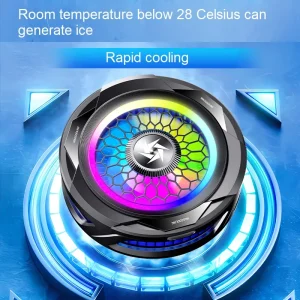 Fast Heat Dissipation Mobile Phone Cooler with Magnetic Mount and RGB LED Notifications