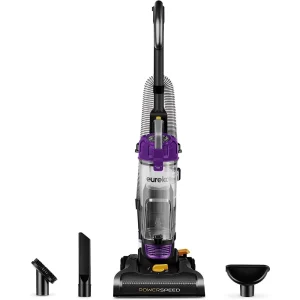 Bagless Upright Vacuum with Washable Filter, 12 Inch Wide Nozzle and Multiple Accessories for Carpet, Hard Floor, and Above-Floor Cleaning