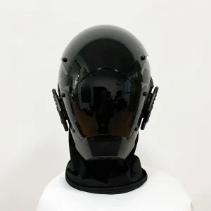 Cool Science Fiction Helmet Mask for Cosplay and Halloween – High Quality PC Material with Complimentary Head Covering