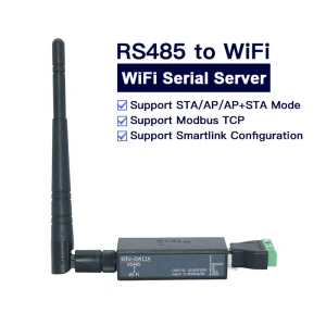 Wide Voltage 9-36VDC Industrial Wi-Fi Serial Server to Modbus TCP Converter with Embedded Web Server and RS485 Interface