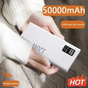 Ultimate 50000mAh Portable Power Bank with 120W Fast Charging Capability for iPhone, Samsung, Huawei, and Other USB Devices